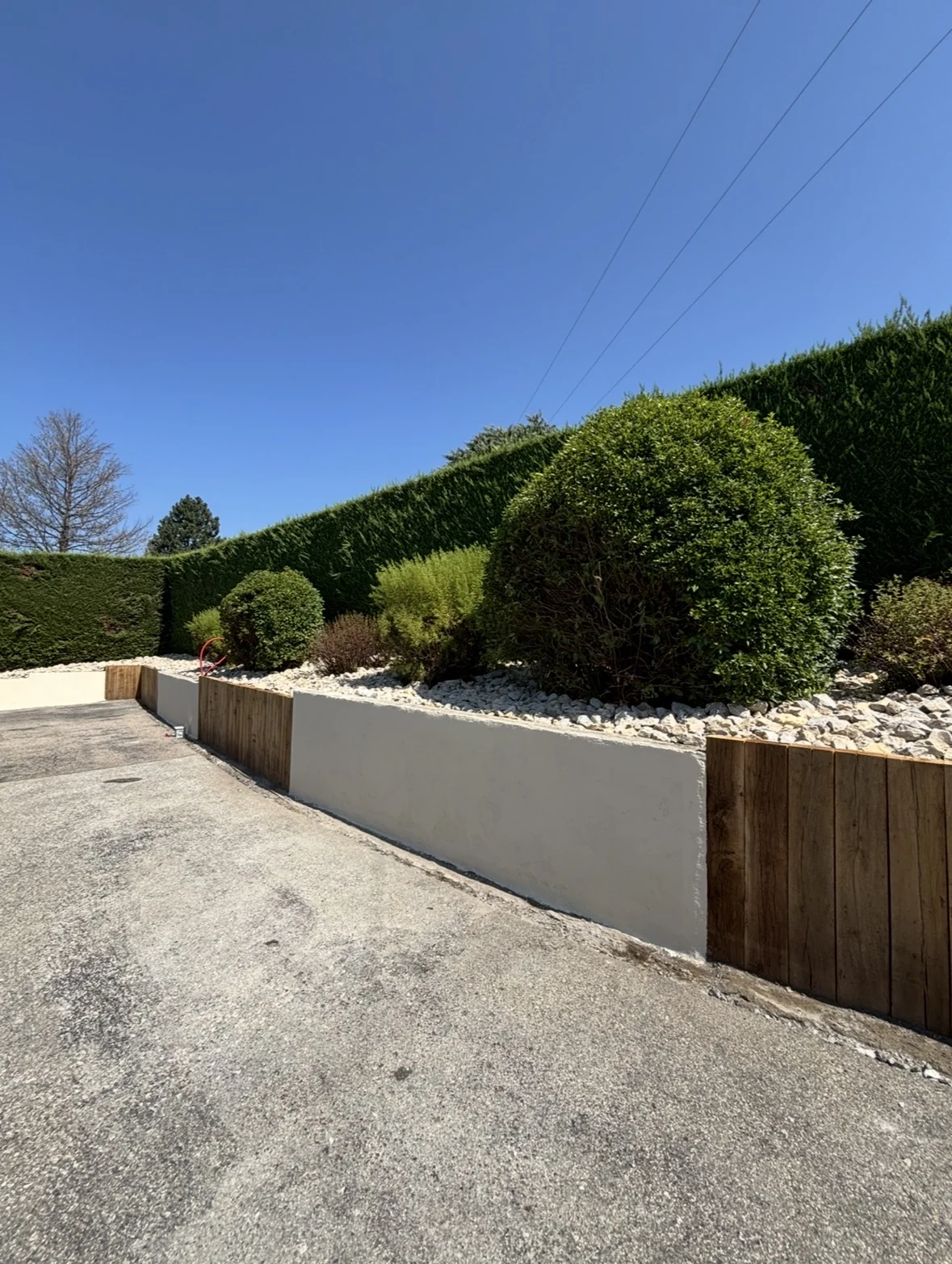 Mur extérieur terminé après travaux